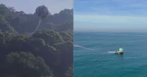 Balões caem próximo a rodovia e praias do litoral de SP