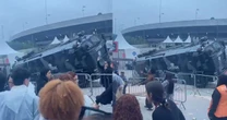 Calçada cede e viatura tomba no MorumBIS antes de show do Harry Styles