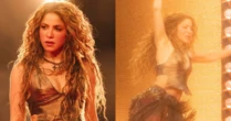 Shakira leva tombo durante show no Canadá e brinca: 'Pareço um anjinho voando'; veja vídeo