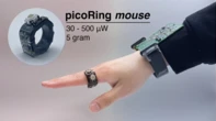 東大、指輪型マウスを“1カ月駆動”に　消費電力は「BLEの2％」　リストバンドで通信を中継