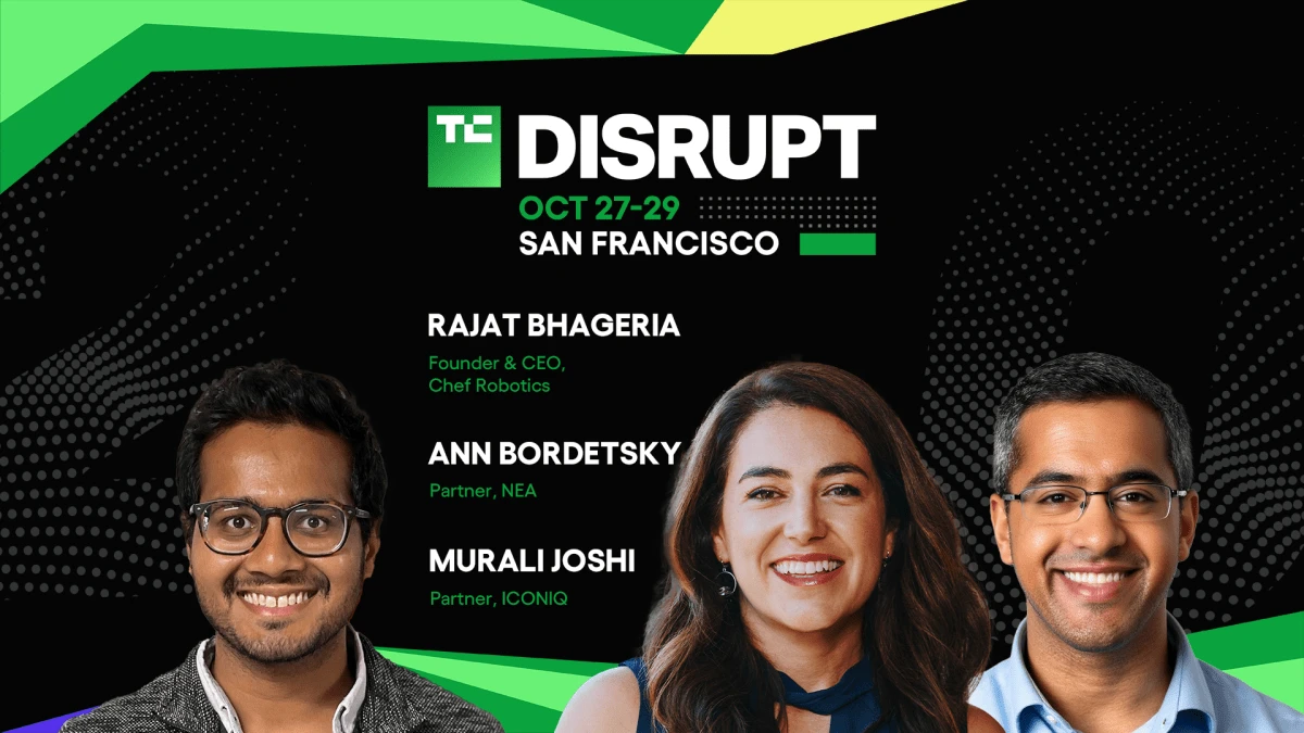 Crack the code to startup traction with insights from Chef Robotics, NEA, and ICONIQ at TechCrunch Disrupt 2025