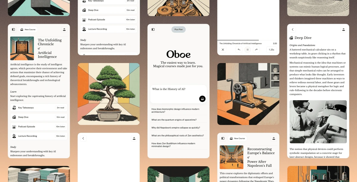 After selling to Spotify, Anchor’s co-founders are back with Oboe, an AI-powered app for learning