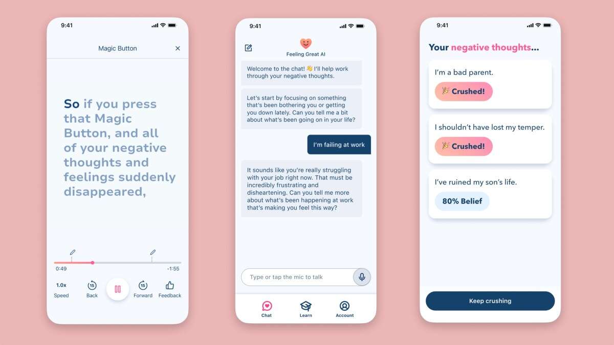 Feeling Great’s new therapy app translates its psychologist co-founder’s experience into AI