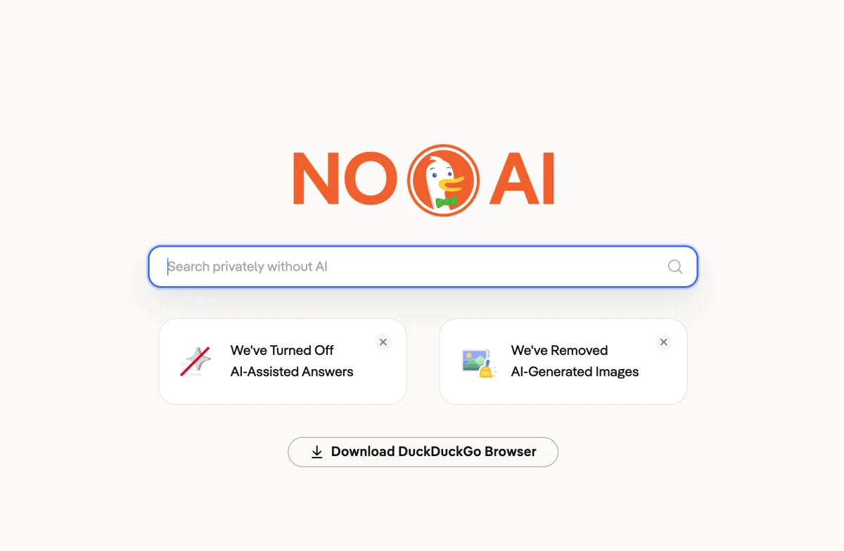 DuckDuckGo makes its ‘no-AI’ search engine easier to access as its traffic booms