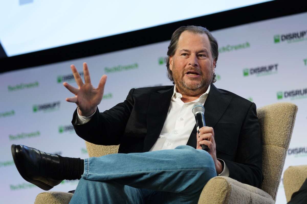 Marc Benioff says it’s ‘crazy talk’ that AI will hurt Salesforce, wants a billion AI agents in a year