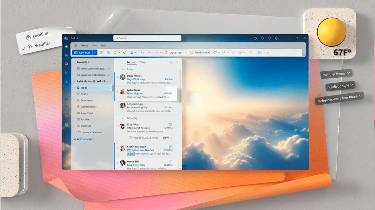 Microsoft Outlook now lets you create personalized AI-powered themes