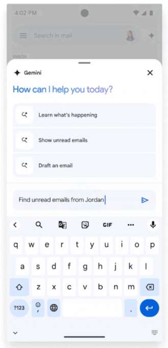 Gmail users on iOS can now ask Gemini questions about their emails