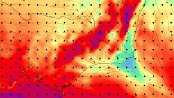 Wild winds and temperatures nudging 40 degrees across three states