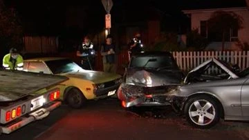 Vintage cars damaged in Melbourne crash