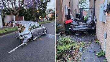 Alleged drunk driver charged after car ripped in half in Sydney crash