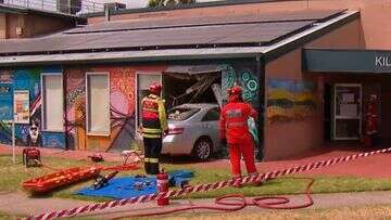 'Just horrific': Three injured as car smashes into community centre