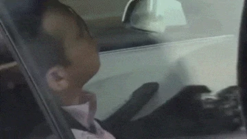 Man seemingly caught asleep while driving on major motorway