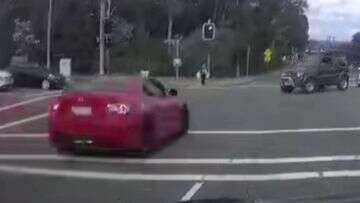 Dramatic footage shows moment toddler, elderly woman struck by car in Sydney's south-west