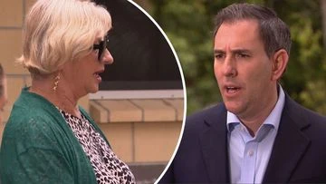 'Deeply scared' woman interrupts treasurer's press conference with plea