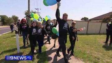 Dozens march through Melbourne streets in honour of knife crime victim