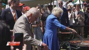 King and Queen serve up snags at Parramatta barbecue