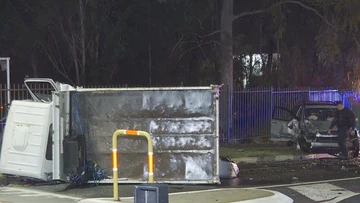 Truck driver charged after elderly woman and child injured in three-vehicle crash