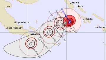 Slow-moving Severe Tropical Cyclone Maila heading towards Queensland