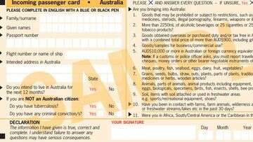 Incoming passenger card for Australian arrivals goes digital in new trial