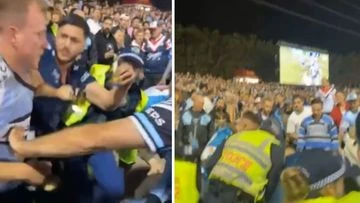 Police investigate brawling NRL fans at finals match