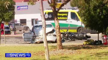 Tragic chain reaction crash claims motorcyclist's life in Adelaide