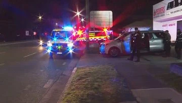 Manhunt launched after two Border Force officials attacked