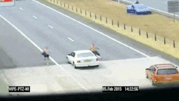 Fugitives fired at bystanders in chaotic cross-border chase