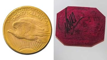 World's most valuable coin, stamp go up for auction