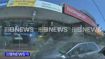 Dashcam video shows moment Mercedes ploughs into parked cars and a shop