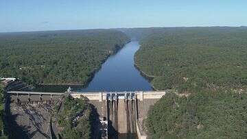 Warragamba Dam at 99 per cent capacity, close to spilling