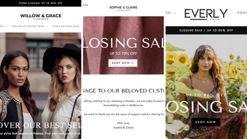They seem like local businesses offering closing down sale bargains
