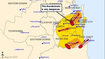 'Very dangerous' thunderstorm rips through Brisbane