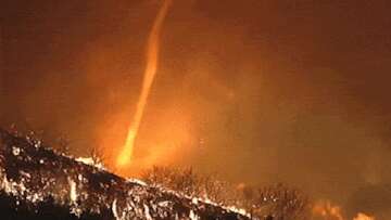 Terrifying 'fire tornado' spotted in Los Angeles as wildfires continue