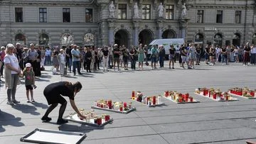 Austria falls silent for a minute as questions remain about school shooting motive
