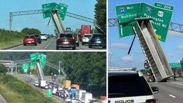 Images show incredible truck crash that closed US highway for hours