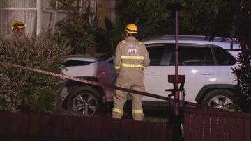 Stolen car smashes through front wall of Melbourne house