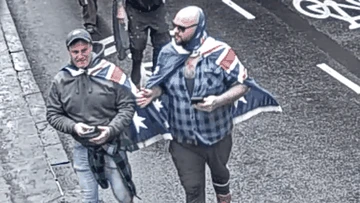 Men sought after police officer hit with bottle at Melbourne protest