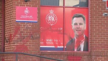 NSW Premier hits out at protesters after vandals target his office