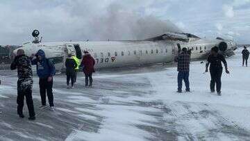 Passenger plane with 80 people aboard crashes at Canadian airport