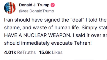 'Immediately evacuate Tehran': Trump's chilling social media warning
