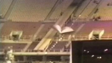 Crowd boos as stuntman nearly killed in baseball stadium