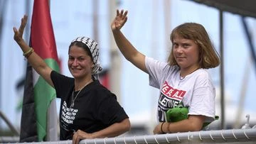 Israeli military intercept and board several aid ships bound for Gaza, including Greta Thunberg's