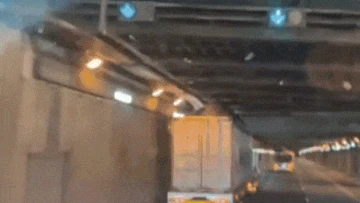 Truck hits dozens of sprinklers in busy Sydney tunnel