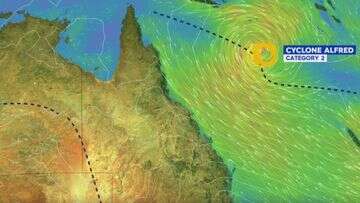 Tropical Cyclone Alfred to grow to category three storm over coming hours