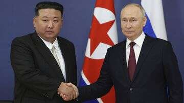 Vladimir Putin makes rare visit to Kim Jong Un in North Korea