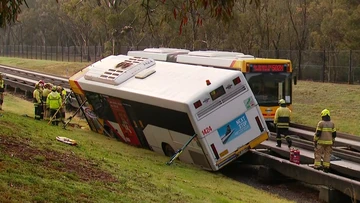 Investigation after dramatic bus crash on Adelaide O-Bahn