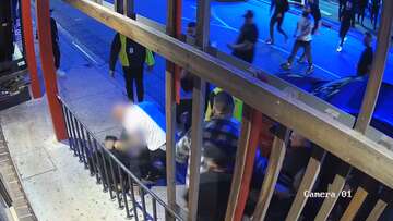 Security vision shows wild brawl inside Melbourne nightclub