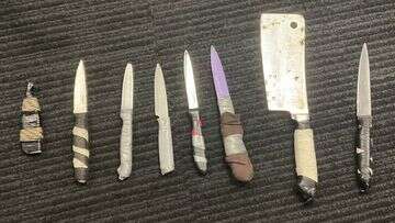 Seven knives seized from man during Queensland arrest