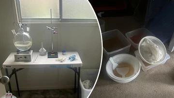 Police uncover drug lab, $7.6 million in meth inside Sydney home