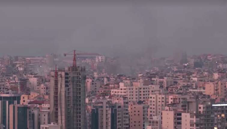 Beirut’s morning sky shrouded in smoke as Israel hostilities continue